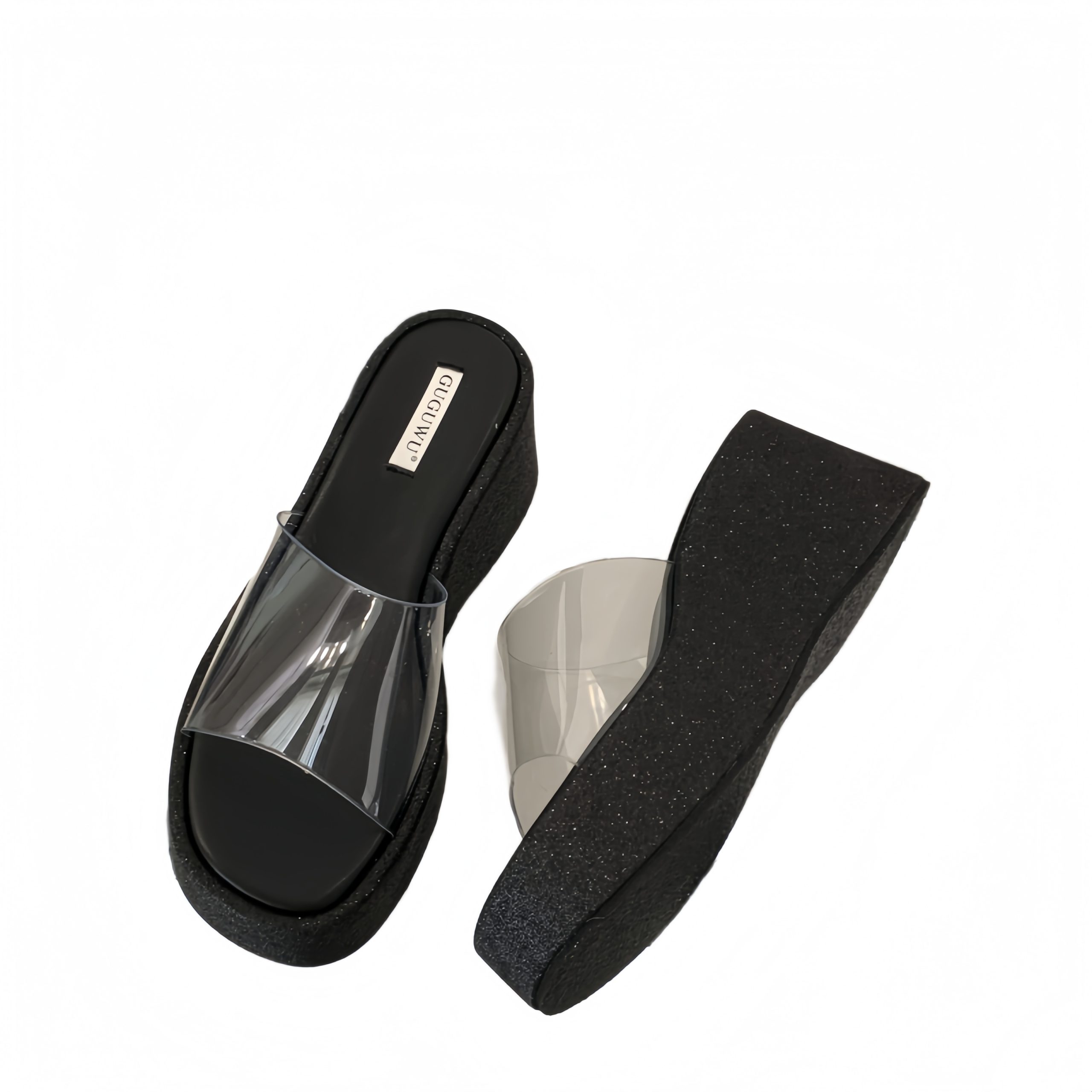 2025 Korean Style Platform Thick Sole Slippers for Women Vacation Wedge Toe Strap Slide Sandals - Image 5