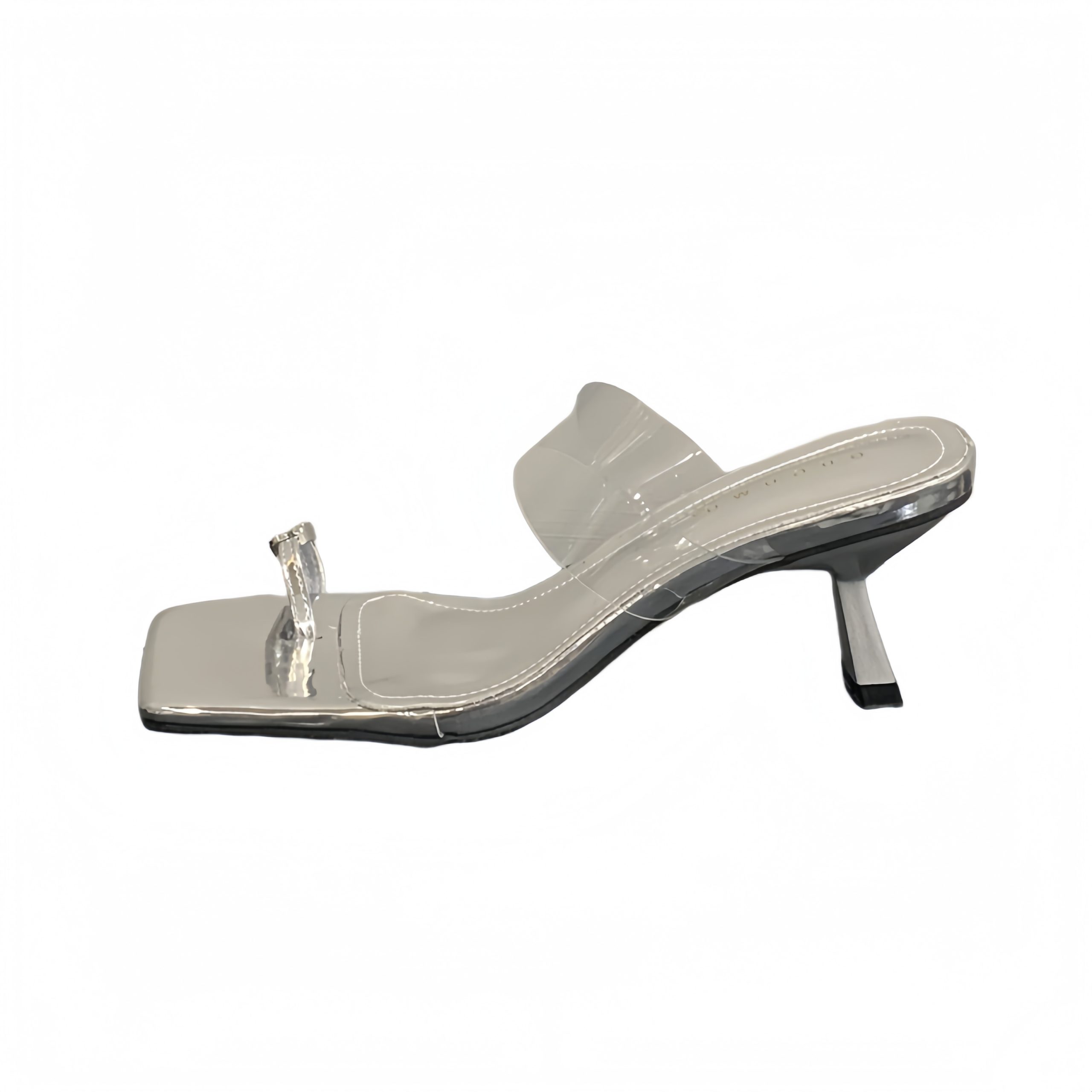 Cool Sexy Silver Square Toe Strappy Sandals Women 2025 New Spring Summer High Heels - Image 5