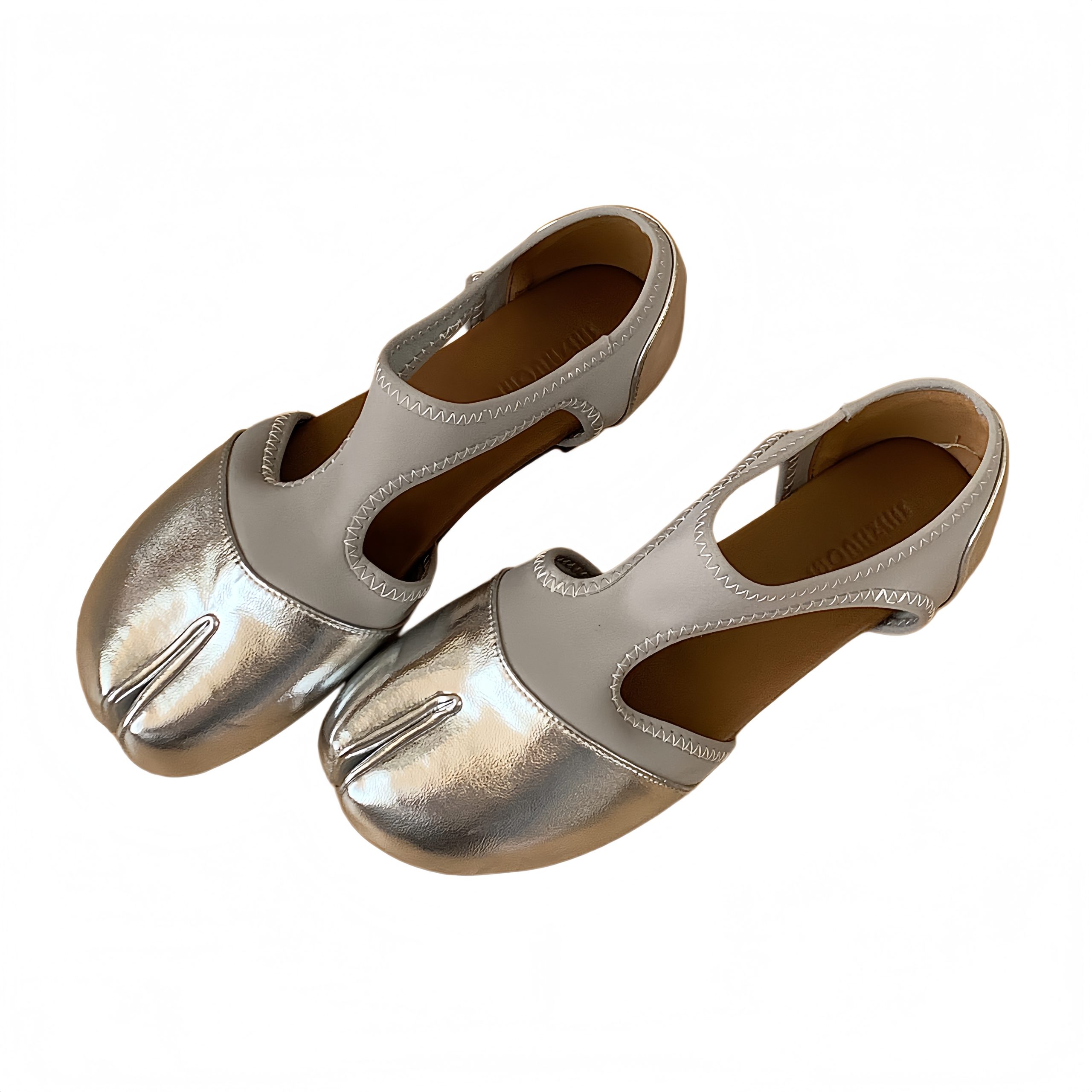 Designer Minimalist Flat Split-Toe Mary Jane Shoes for Women Spring New Fashion Horse Hoof Shoes Soft Sole Women's Shoes - Image 5