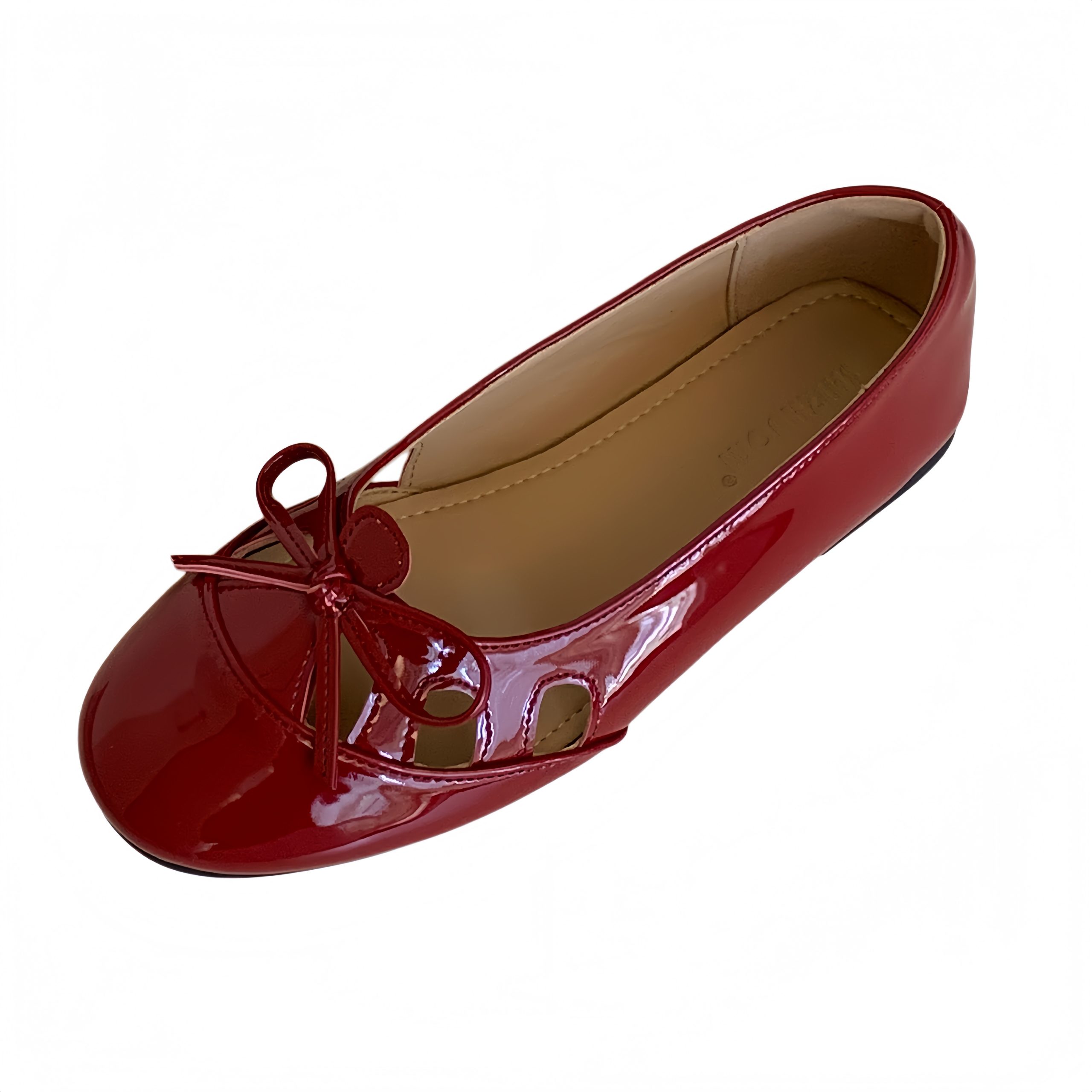 French Sweet Round Toe Bow Hollow Shallow Mouth Flat Shoes Women's Commute Slip-On Mary Jane Shoes - Image 5