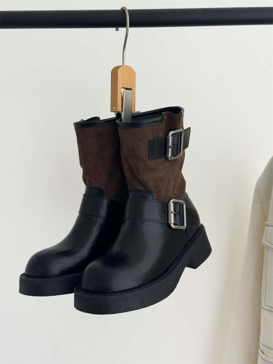 New Winter Thick Sole Height Increasing Slim Short Boots Women Fashion Versatile Martin Boots Sleeve Chelsea Boots Short Boots - Style 094a63 - Image 2