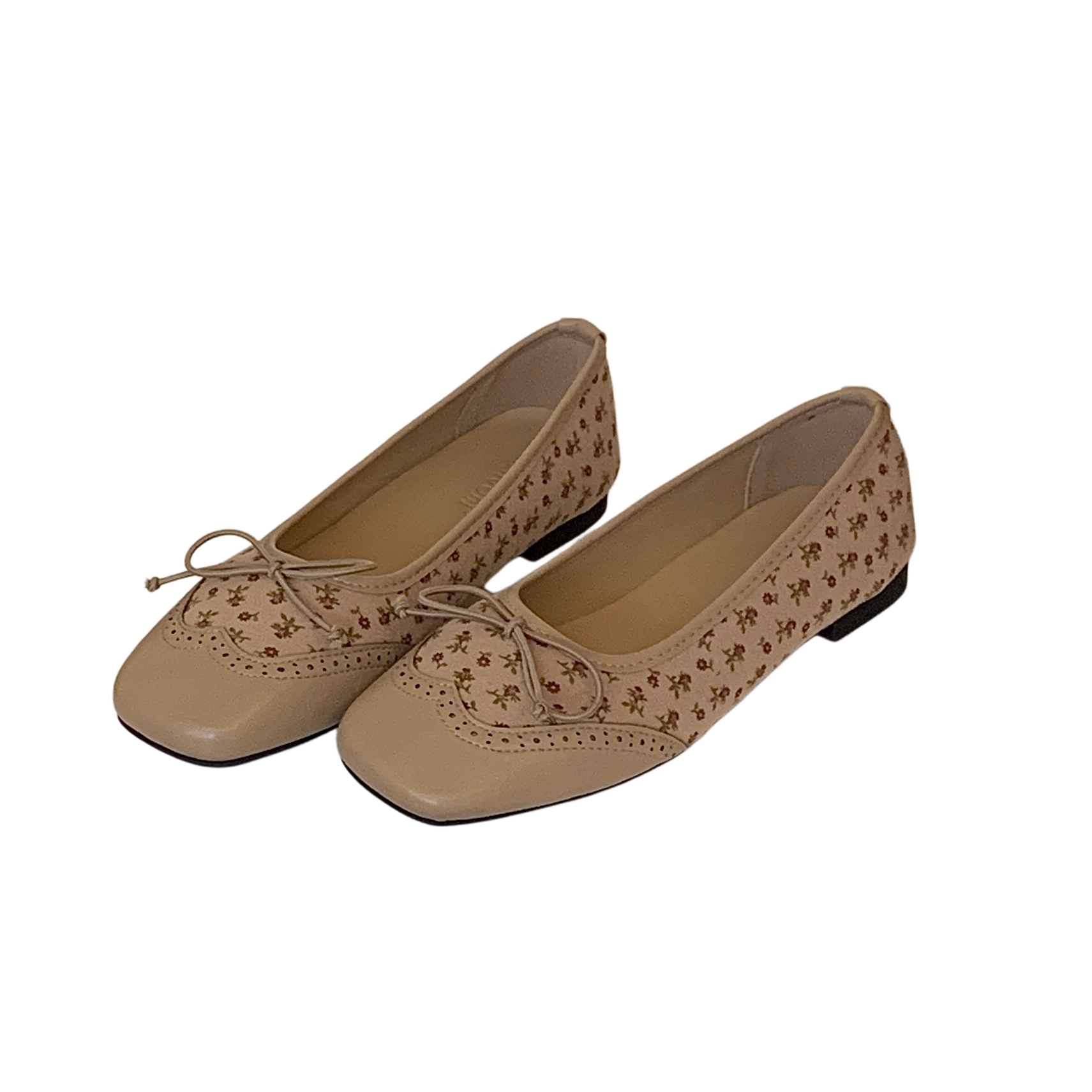 Vintage Square Toe Bow Flat Shoes for Women - PU Leather Slip-On Comfortable Grandmother Shoes - Image 5